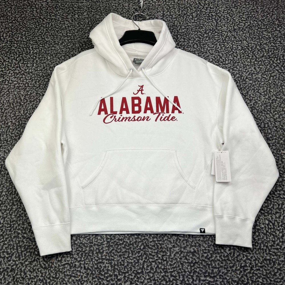 Alabama Crimson Tide Hoodie Women Medium White NCAA Fanatics Long Sleeve New M